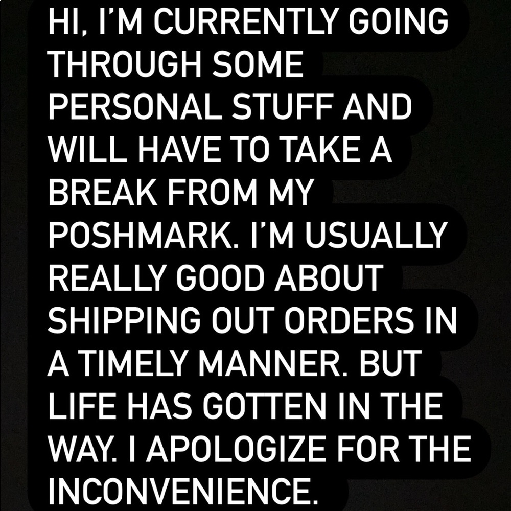 NFS; I apologize for delayed or canceled orders